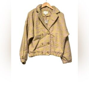 Double-Breasted Women's Jacket Hyfve printed slouchy cropped jacket